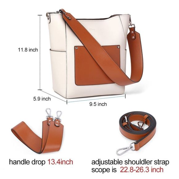 Elegant Two-Tone Shoulder Bag - Picture 4 of 13
